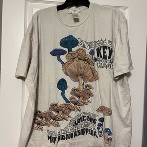 Graphic T-Shirt with Mushroom Design